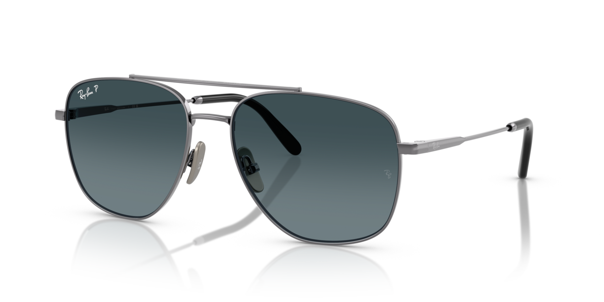 Ray-Ban 0RB8097 165/S3 59-17 Polarize Tıtanıum Erkek Güneş Gözlüğü