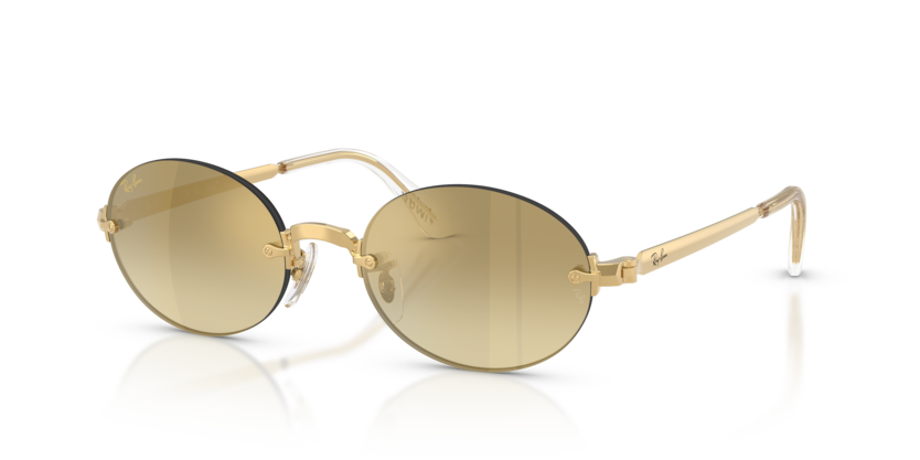 Ray-Ban 0RB3929 001/7I 54-20 Çerçevesiz Oval Güneş Gözlüğü