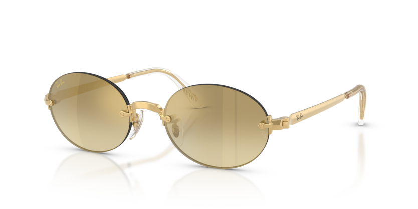 Ray-Ban 0RB3929 001/7I 54-20 Çerçevesiz Oval Güneş Gözlüğü