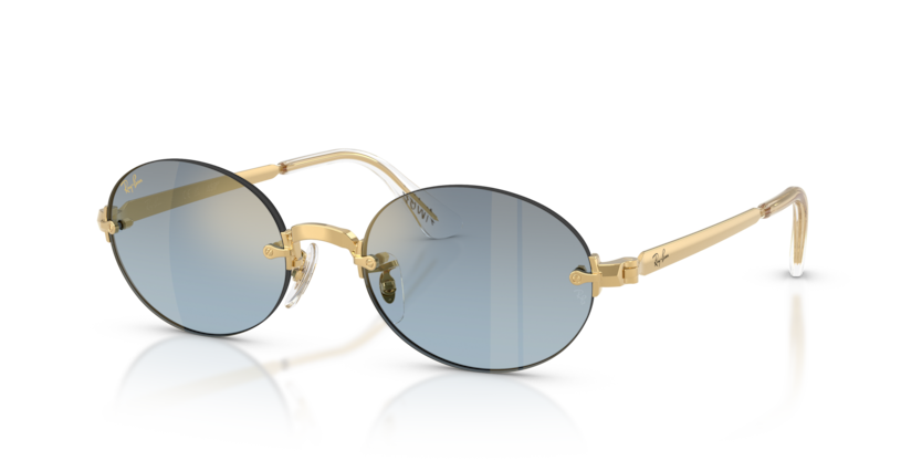 Ray-Ban 0RB3929 001/S2 54-20 Çerçevesiz Oval Güneş Gözlüğü