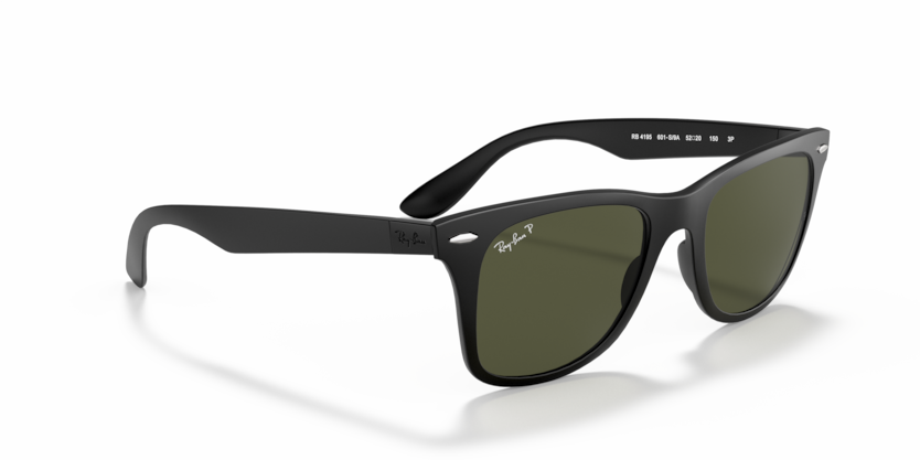 Ray-Ban RB4195 601S9A 52-20 Wayfarer Liteforce Polarize Unisex Güneş Gözlüğü Siyah Yeşil G-15