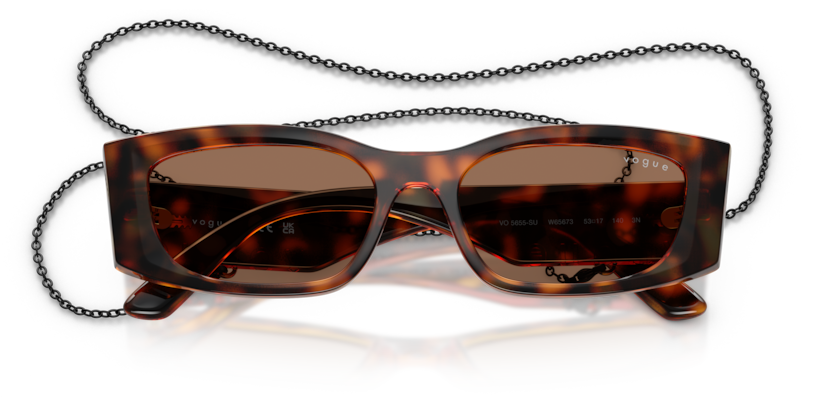 Vogue 0VO5655SU W65673 53-17 Zincir Aksesuarlı Kadın Güneş Gözlüğü